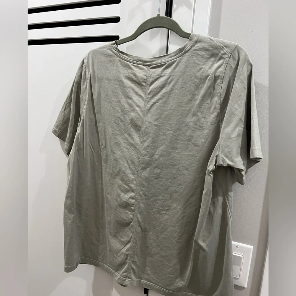 Lululemon Cotton Tee Size 10 Jade Grey - Picture 3 of 4